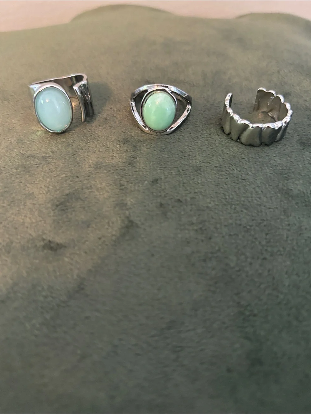 Silver Tone Fashion Ring - Set of 3